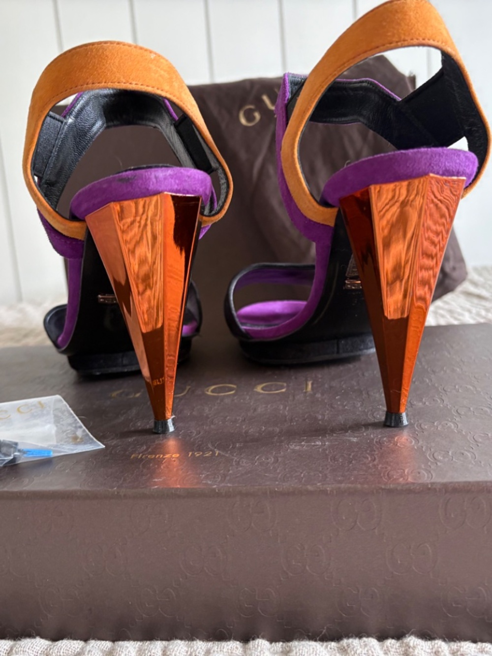 Gucci Color block Metallic Heels - Picture 6 of 8